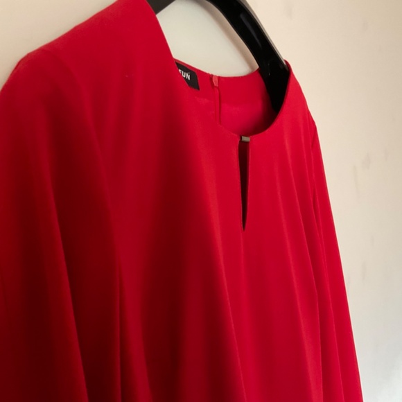 Taifun Size 10 (European size 40) Red Long Sleeved Dress - Picture 5 of 6